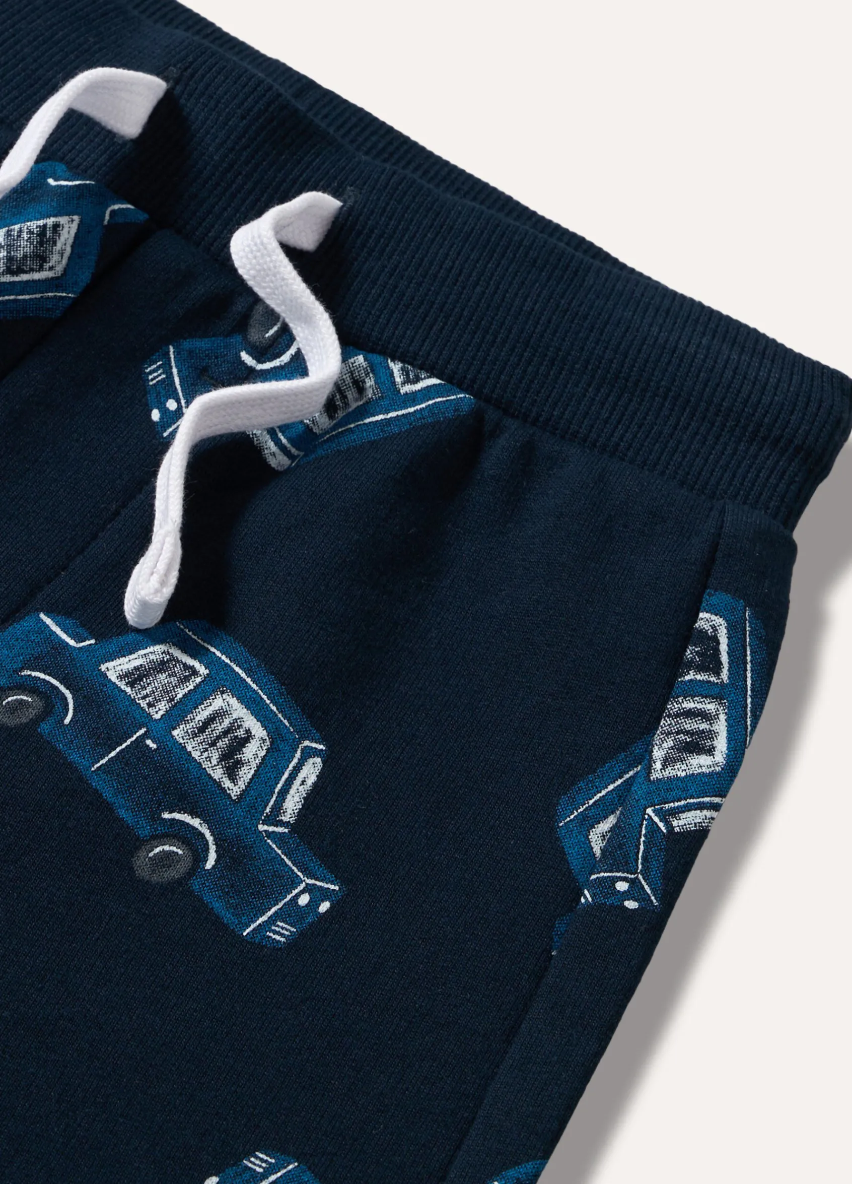 Blukids Shorts in felpa di puro cotone stampato neonato- Pantaloni