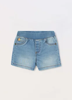 Blukids Shorts in french terry denim neonato- Pantaloni