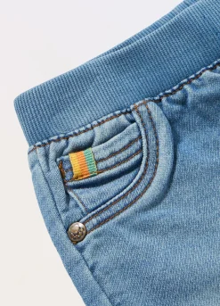 Blukids Shorts in french terry denim neonato- Pantaloni