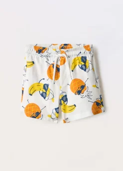 Blukids Shorts in jersey di puro cotone neonato- Pantaloni