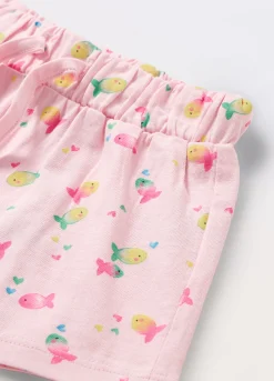 Blukids Shorts in jersey di puro cotone neonata- Pantaloni