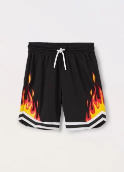 Blukids Shorts in mesh con stampa bambino-Bambino Pantaloni