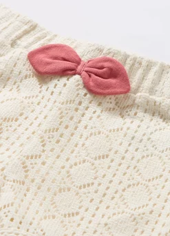Blukids Shorts in pizzo neonata- Pantaloni