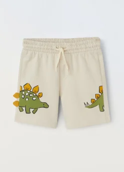 Blukids Shorts in puro cotone con stampa neonato- Pantaloni