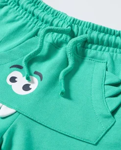 Blukids Shorts in puro cotone con stampe neonato- Pantaloni