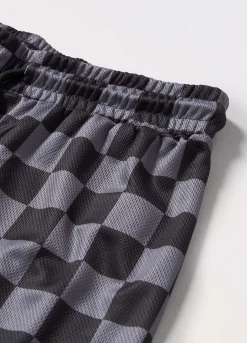 Blukids Shorts in tessuto mesh con stampa ragazzo- Pantaloni