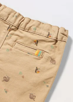 Blukids Shorts in twill di cotone stretch neonato- Pantaloni