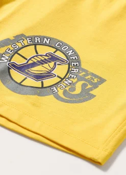 Blukids Shorts NBA in french terry di puro cotone ragazzo- Pantaloni