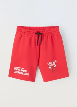 Blukids Shorts NBA in puro cotone ragazzo- Pantaloni