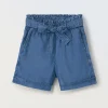 Blukids Shorts papperbag in denim di pura lyocell ragazza- Jeans