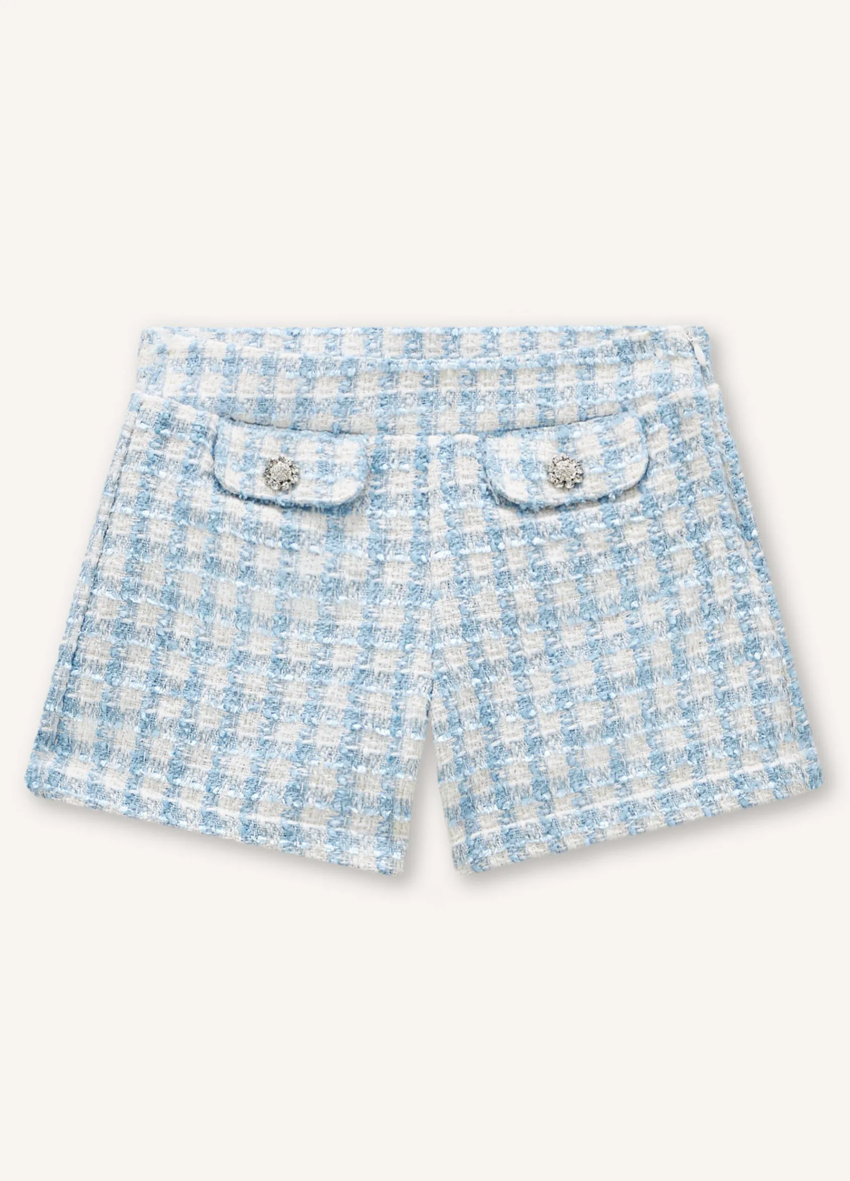Blukids Shorts pied de poule bambina- Pantaloni