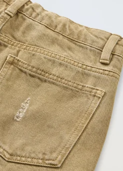 Blukids Shorts ripped in denim di puro cotone ragazzo- Jeans