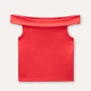Blukids Top con scollo a barca in cotone stretch ragazza- T-shirt