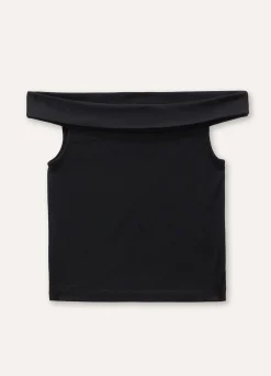 Blukids Top con scollo a barca in cotone stretch ragazza- T-shirt