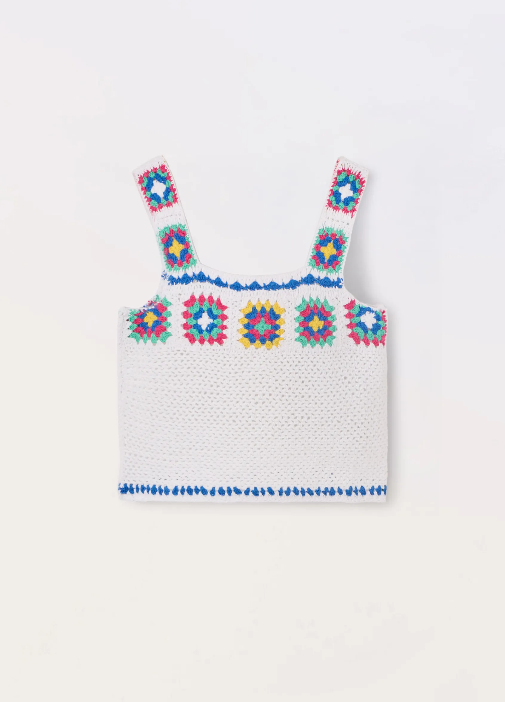 Blukids Top crochet in puro cotone ragazza- T-shirt