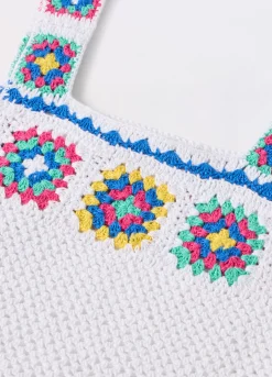 Blukids Top crochet in puro cotone ragazza- T-shirt