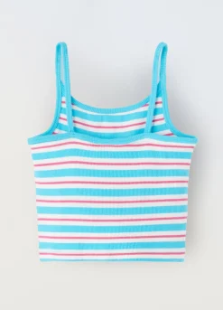 Blukids Top in costina di cotone stretch ragazza- T-shirt