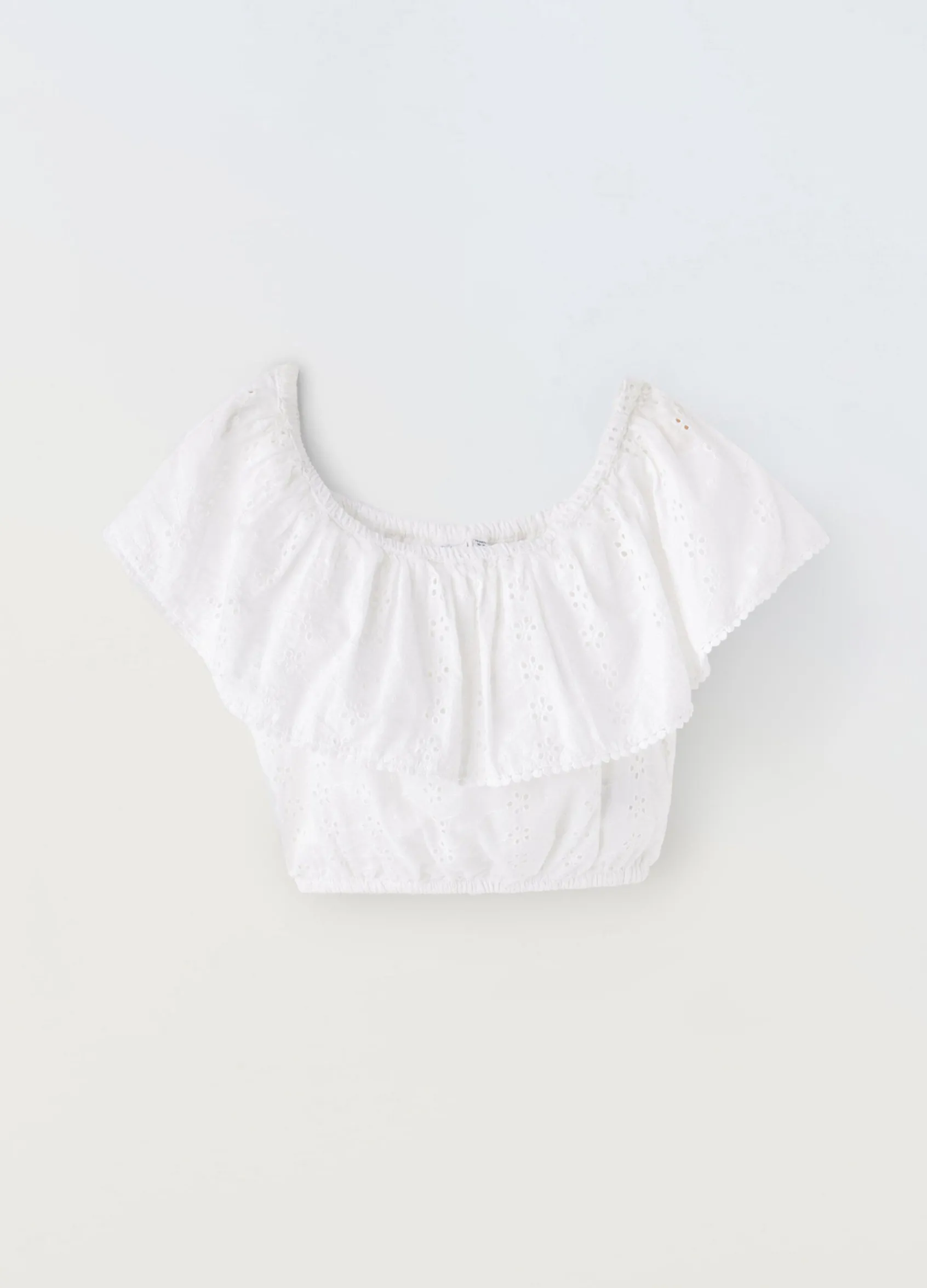 Blukids Top in puro cotone sangallo ragazza- T-shirt
