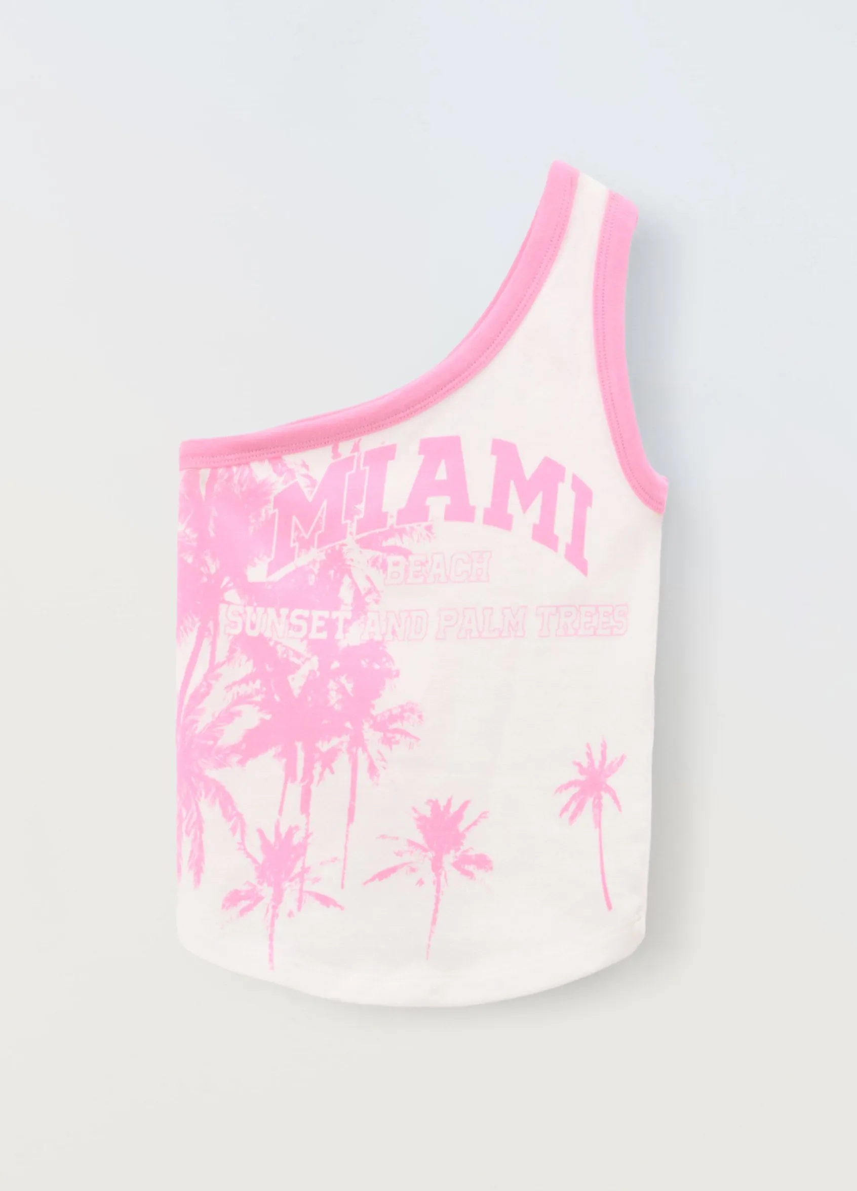 Blukids Top monospalla in cotone stretch ragazza- T-shirt