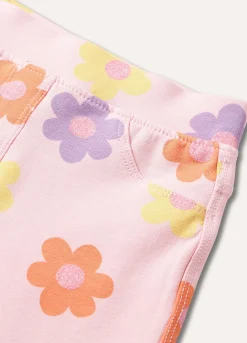 Blukids Treggings in cotone stretch con stampe neonata- Pantaloni