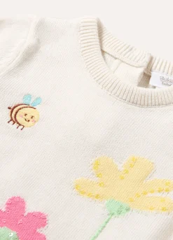 Blukids Tricot in cotone con ricami e applicazioni neonata- Maglioncini