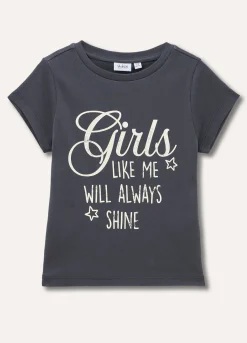 Blukids T-shirt a girocollo in puro cotone ragazza- T-shirt