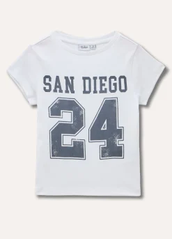 Blukids T-shirt a girocollo in puro cotone ragazza- T-shirt