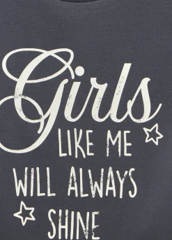 Blukids T-shirt a girocollo in puro cotone ragazza- T-shirt