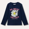 Blukids T-shirt a manica lunga in puro cotone bambina- T-shirt