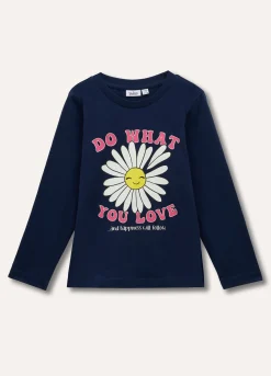 Blukids T-shirt a manica lunga in puro cotone bambina- T-shirt