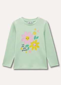 Blukids T-shirt a manica lunga in puro cotone bambina- T-shirt