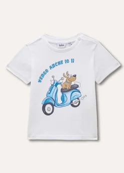Blukids T-shirt a maniche corte in puro cotone neonato- T-shirt