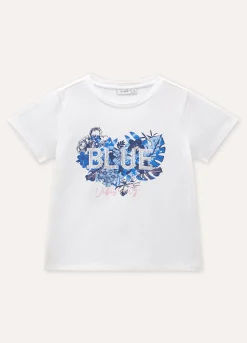 Blukids T-shirt a maniche corte in cottone stretch ragazza- T-shirt