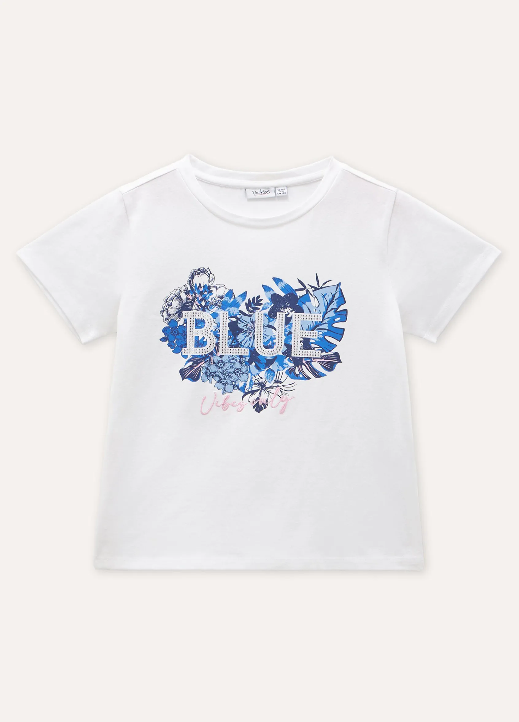 Blukids T-shirt a maniche corte in cottone stretch ragazza- T-shirt