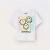 Blukids T-shirt a maniche corte in puro cotone ragazza- T-shirt