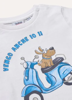 Blukids T-shirt a maniche corte in puro cotone neonato- T-shirt