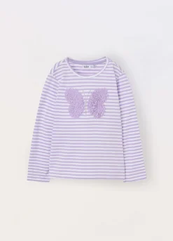 Blukids T-shirt a maniche lunghe con farfalla bambina- T-shirt