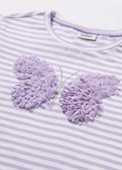 Blukids T-shirt a maniche lunghe con farfalla bambina- T-shirt