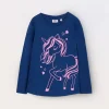 Blukids T-shirt a maniche lunghe in puro cotone con stampa bambina- T-shirt