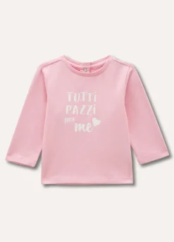 Blukids T-shirt a maniche lunghe in cotone stretch neonata- T-shirt