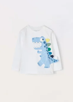 Blukids T-shirt a maniche lunghe in puro cotone neonato- T-shirt