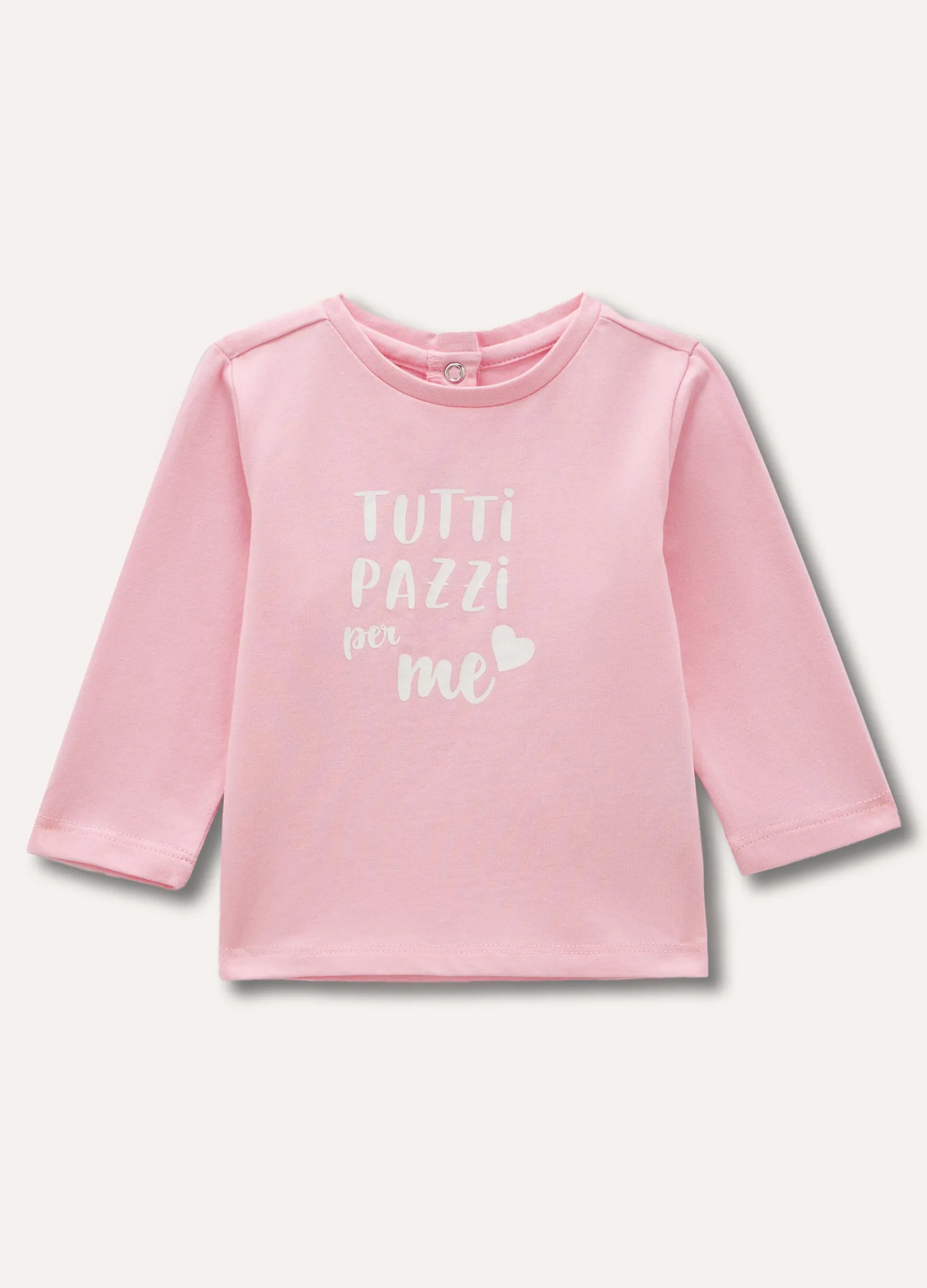 Blukids T-shirt a maniche lunghe in cotone stretch neonata- T-shirt