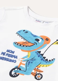 Blukids T-shirt a maniche lunghe in puro cotone neonato- T-shirt