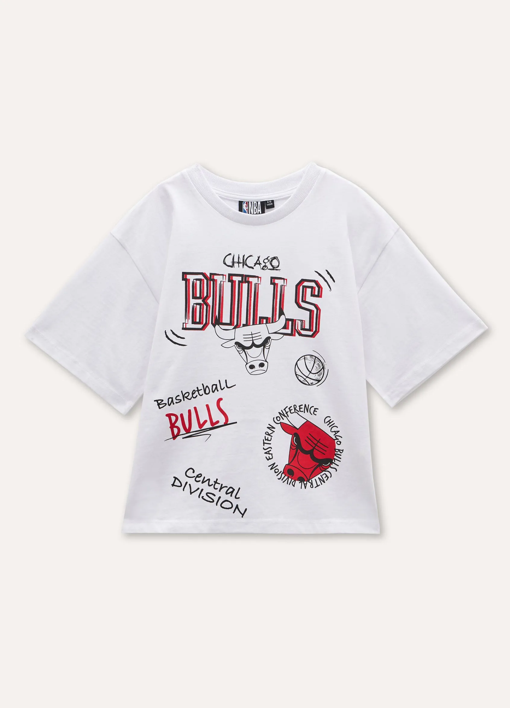 Blukids T-shirt Chicago Bulls in puro cotone ragazzo- T-shirt