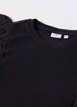 Blukids T-shirt con maniche in sangallo ragazza- T-shirt