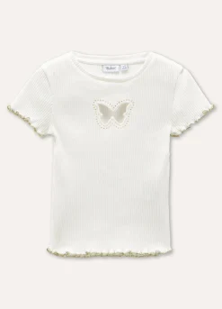 Blukids T-shirt in costina di cotone stretch bambina- T-shirt
