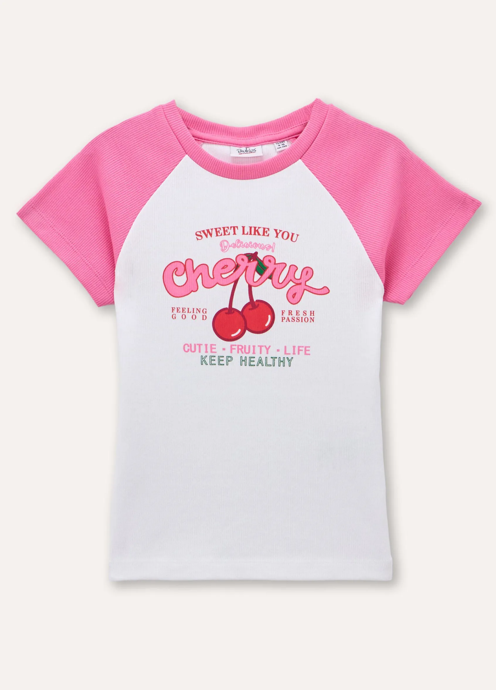 Blukids T-shirt in costina di cotone stretch ragazza- T-shirt