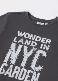 Blukids T-shirt in costina di cotone stretch ragazza- T-shirt
