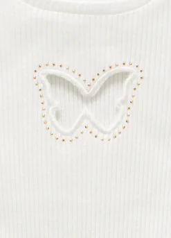 Blukids T-shirt in costina di cotone stretch bambina- T-shirt