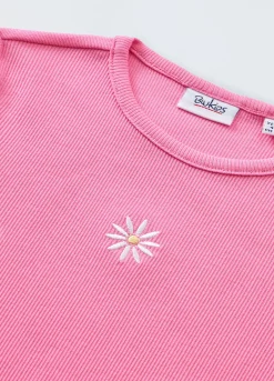 Blukids T-shirt in costina di cotone stretch bambina- T-shirt